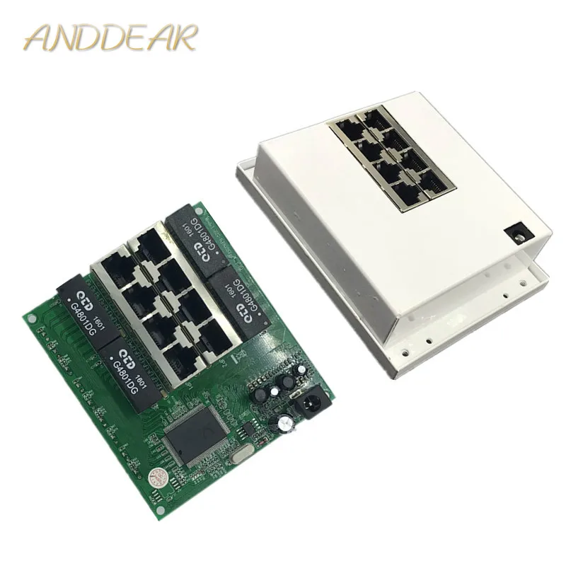 OEM PBC 8-портовый гигабитный коммутатор Ethernet 8 портов с 8-контактным ходовым