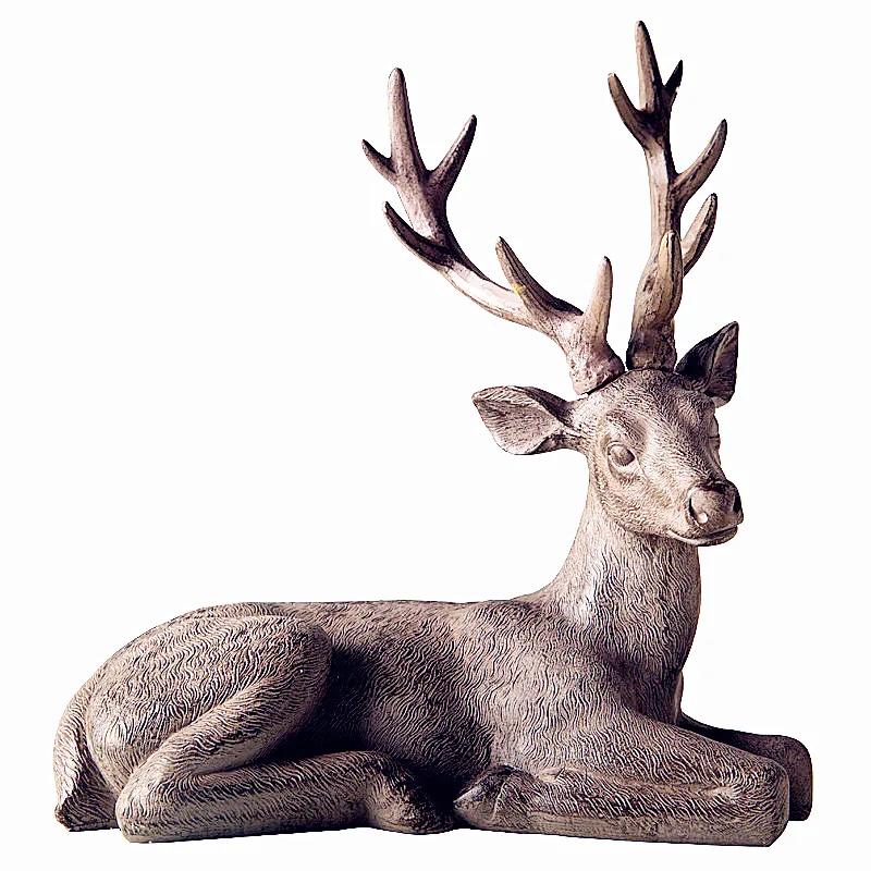 

Animals Simulation Retro Pere David's Deer Statue Craftwork Show Window Decoration Gift Purely Manual European Style L2781