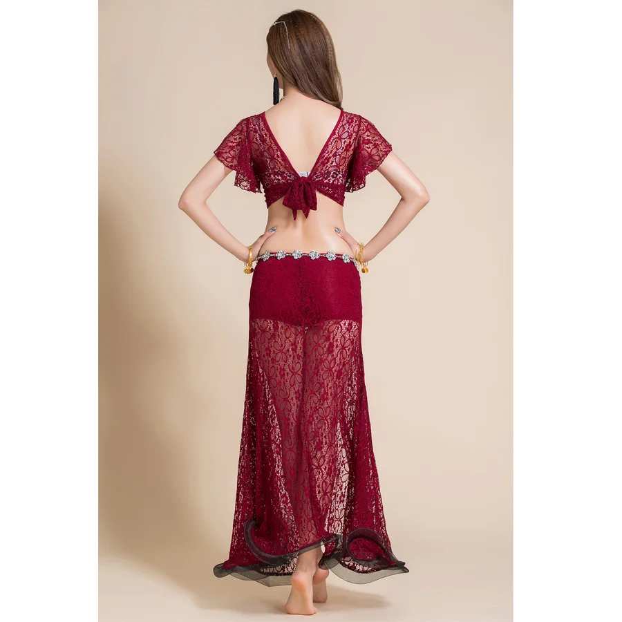 2-Pieces-Women-Belly-Dance-Costume-Lace-Top-Long-Skirt-Sexy-Outfits-Dancewear-V-neck-Bellydance (5)