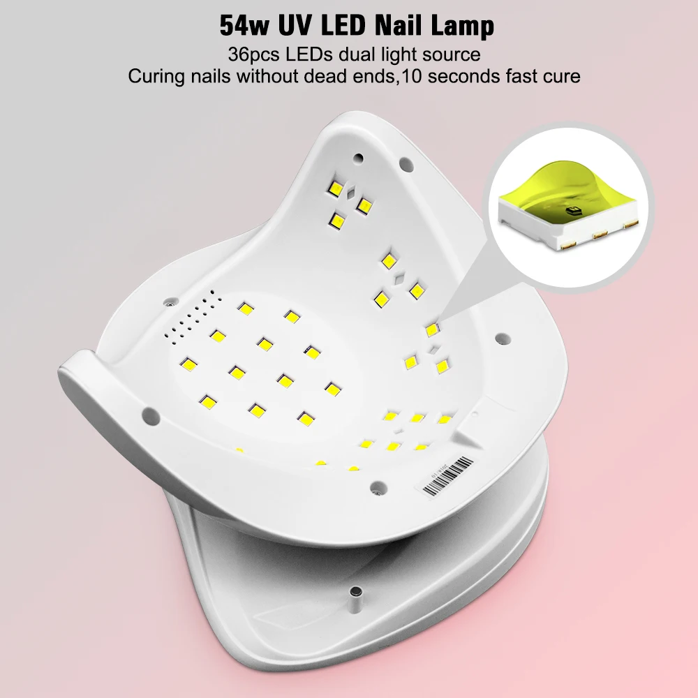 SUN X 54W Led УФ лампа Сушилка для ногтей с 4 таймером 36 светодиодов анти перчатками
