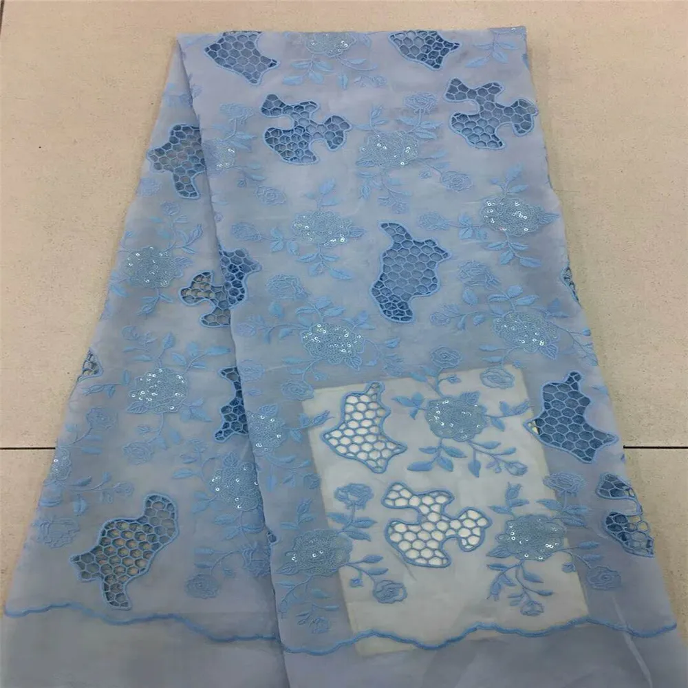 

2018 Latest French Nigerian Laces Fabrics High Quality Tulle African Laces Fabrics Wedding African French Tulle with sequin