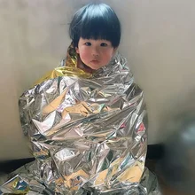 140*210 см наружное аварийное одеяло спасательное одеяло из фольги тепловое пространство первой помощи серебряное спасательное водонепроницаемое военное одеяло