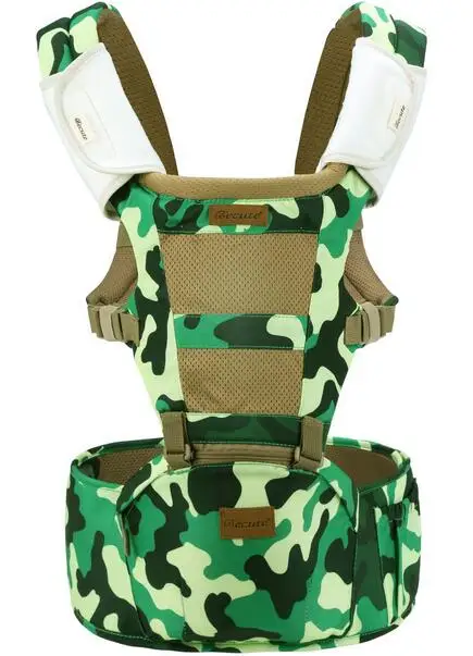 Эргономичный baby Carrier младенческой Детские Hipseat Перевозчик фронтальная эргономичный кенгуру Обёрточная бумага слинг для малыша путешествия 0-36 м - Цвет: camouflage green