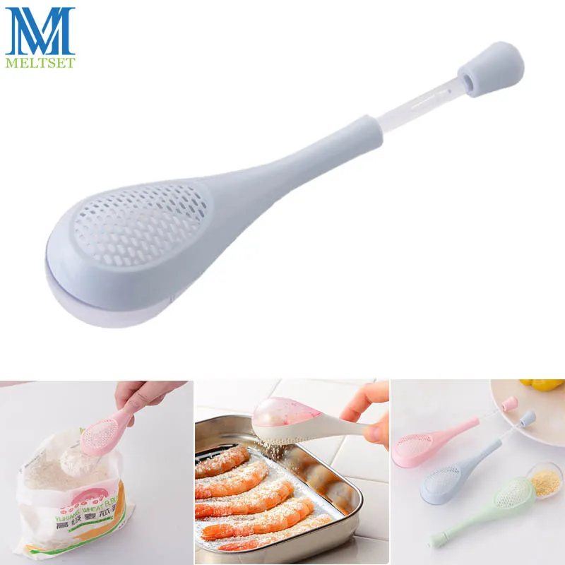 

Long Handle Seasoning Scoop Plastic Spice Spoon Filter Creative Pepper Salt Spoons Kitchen Cooking Tools