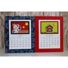 Настольный календарь металлический прорезной трафарет для окраски для DIY Скрапбукинг фото бумажные карты изготовление декоративных ремесел поставки штампа