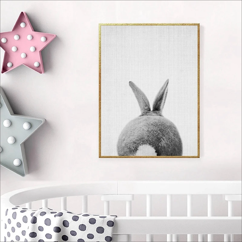 Black and White Baby Forest Animal
