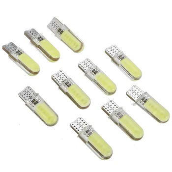 

10pcs Auto Car DC 12V LED Light T10 W5W COB LED 6W Car Width Interior Wedge Dome Light Bulb White Lamp