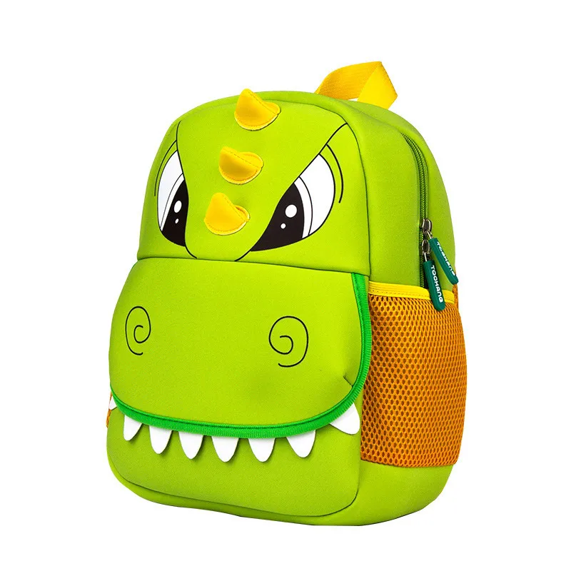 Детская Неопреновая школьная сумка, Модный 3D дизайн животных, собака, Горилла, динозавр, для мальчиков, детский школьный рюкзак, мультяшный Детский рюкзак