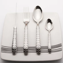 4 Teile/satz 18/10 Edelstahl Besteck Messer Gabel Kugeln Geschirr Hochzeit Besteck-set Restaurant Küche Geschirr Geschenk