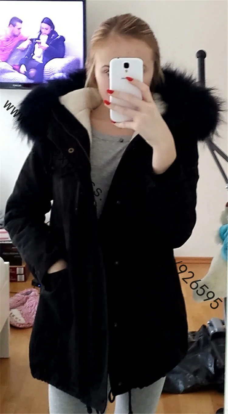 Длинная зимняя женская куртка, большое пальто с капюшоном из меха енота, парки, верхняя одежда со съемной подкладкой, модный бренд, DHL