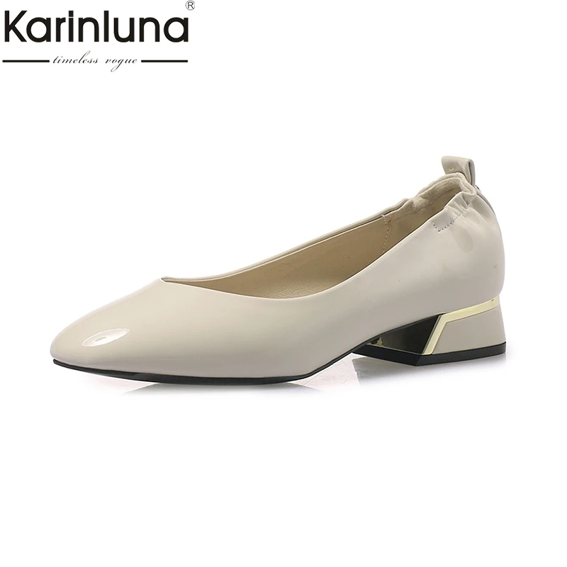 

KarinLuna Chunky Heels 2019 Brand New Mature Office Lady Elegant women's Pumps Elegant Office Lady women's Shoes
