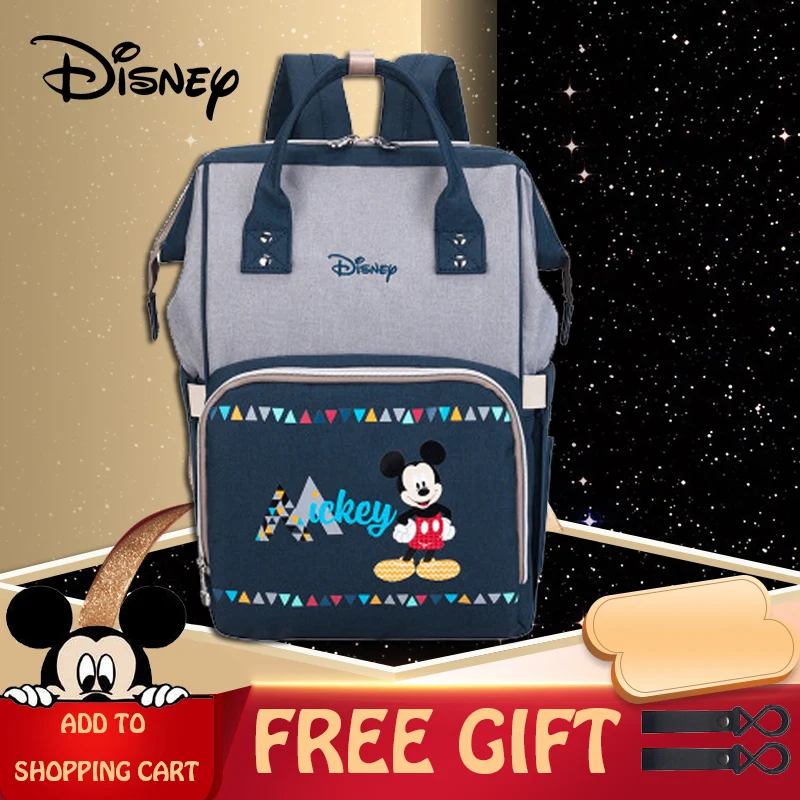 Disney Mickey Mouse Diaper Bags Travel Backpack Stroller Handbag Large