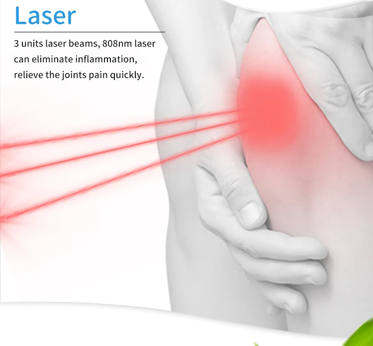 Колено Артрит спортивных травм травмы мягких тканей 808 нм лазер низкого уровня физической терапии Здоровье и гигиена устройства