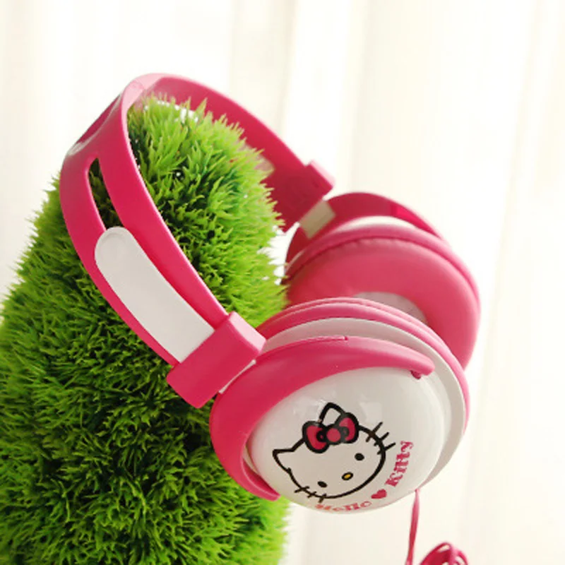 Hello Kitty Kids Headphones Foldable MP3 Music Headset Earphones With