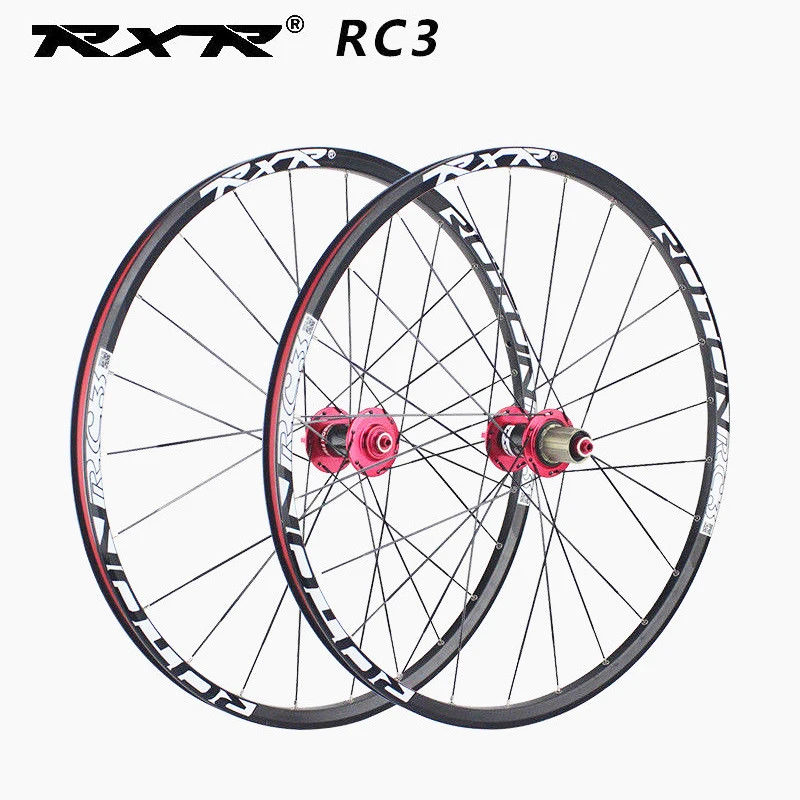 Top RXRBicycle Wheelset 26/27.5/29" Mountain Bike Wheel Set 7-11S Carbon Hub Disc Clicher Tyre 25mm Rim Wheels For Shimano Cassette 0
