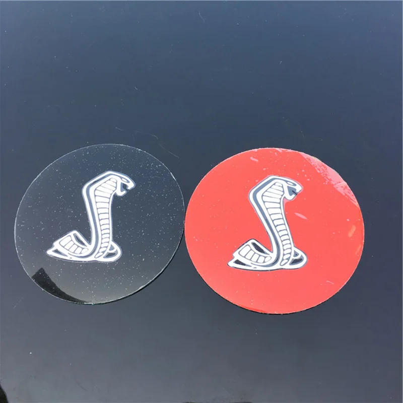 85mm Black Red Round Cobra Snake Emblem Badge Refitting Car Styling