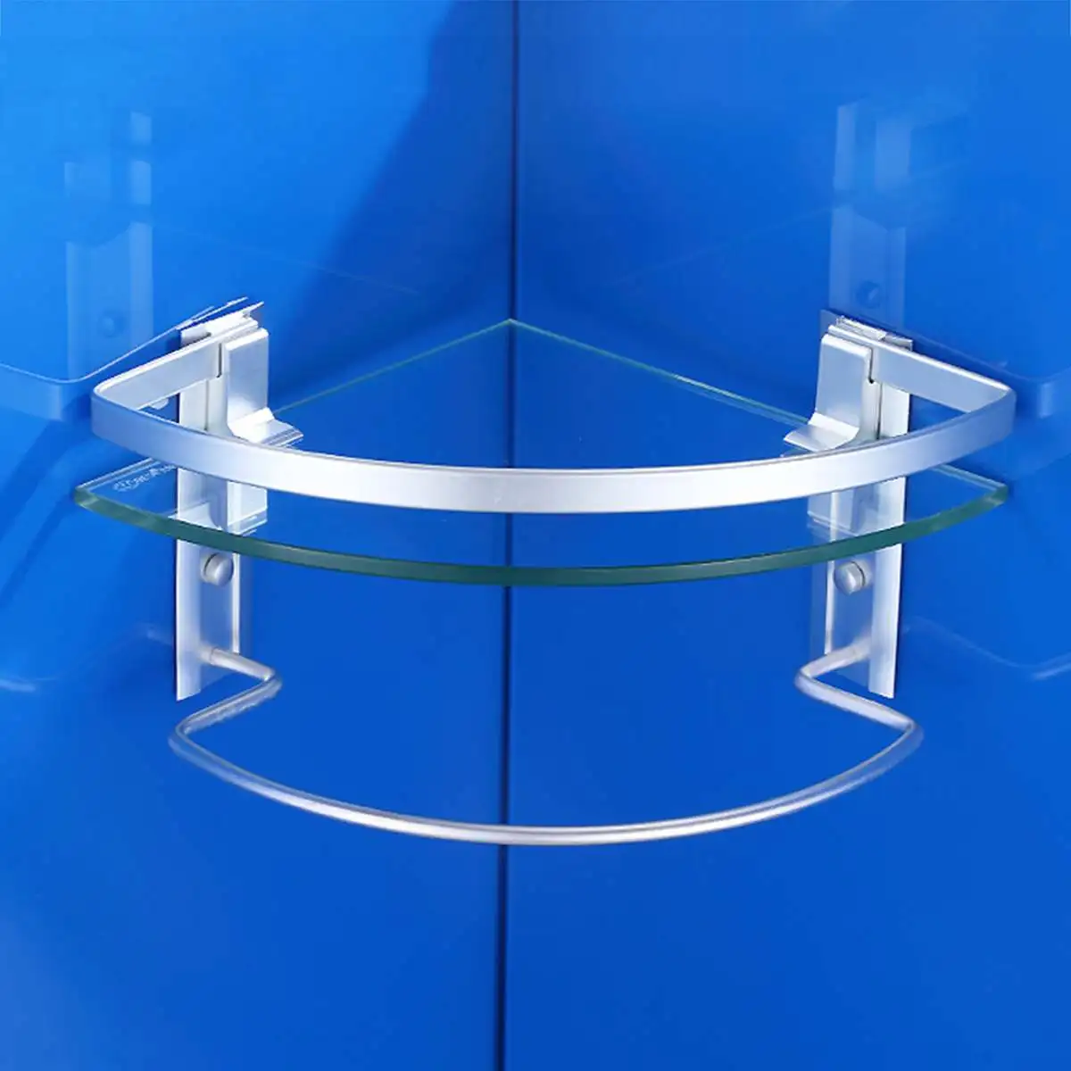 8 мм толщина ванная комната из закаленного стекла душевая полка настенный угловой мыльница для хранения косметики Shampo держатель для зеркала - Цвет: triangle