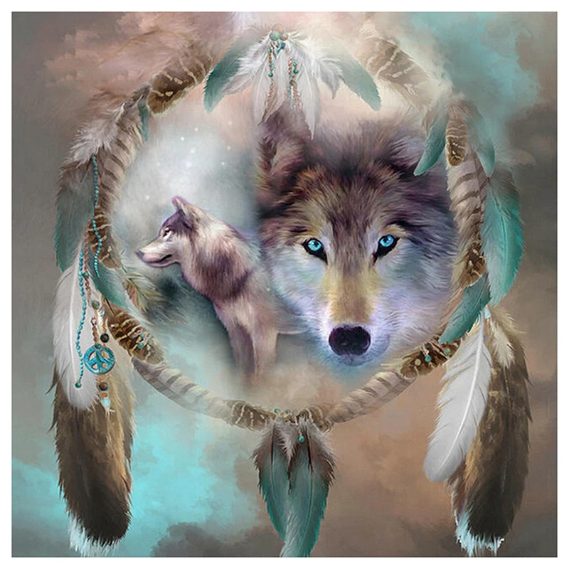 Zhui-star-5d-diy-Diamond-embroidery-wolf-diamon-painting-Cross-Stitch-full-square-drill-Rhinestone-mosaic