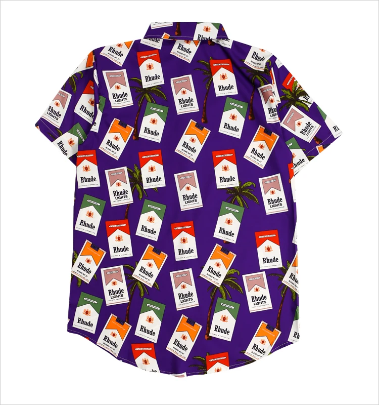 Hiawatha чехол для сигарет с цифровой печатью блузка для женщин короткий рукав свободные рубашки Harajuku стиль летние Blusas T4503
