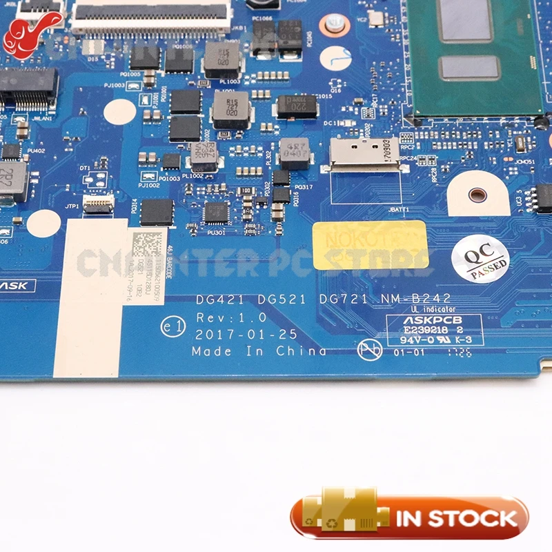 NOKOTION для Lenovo IdeaPad 520 15IKB материнская плата ноутбука DG421 DG521 DG721 NM B242 5B20N98484 i5 7200U ЦП GT