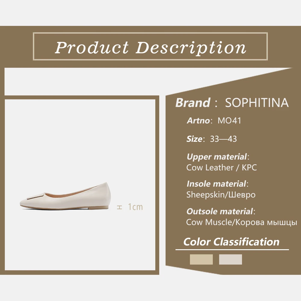 SOPHITINA/Модная прошитая повседневная обувь на плоской подошве; удобная Высококачественная однотонная обувь из натуральной кожи; пикантные женские туфли на плоской подошве с острым носком; MO41
