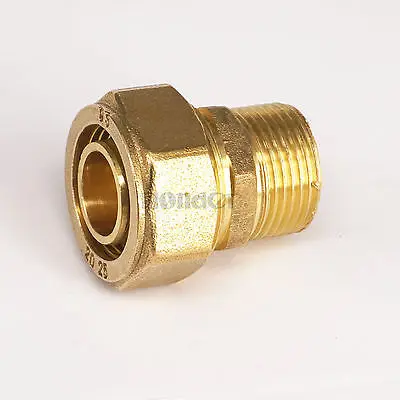 Прямой Латунный компрессионный соединитель для труб 16x20 мм IDxOD x 3/4 &quotBSP подогрева