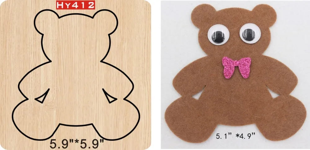 

Little bear wooden die cutting dies Suitable for common die-cutting machines in the market