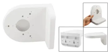 

White Plastic Right Angle Bracket Wall Mount Shelf for Dome Camera