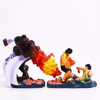 

One Piece The Death Of Ace Luffy Ace Sakazuki Anime PVC Figure Collectible Model Toy 9~14cm