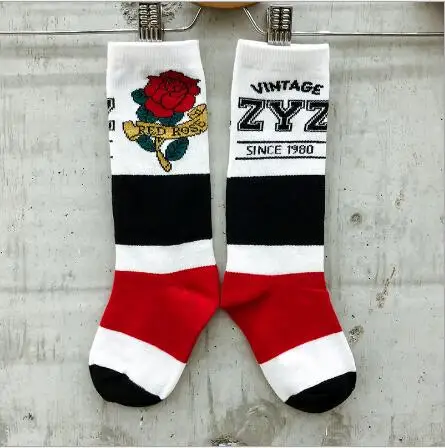 Детские носки без пятки в стиле ретро с розами хлопковые носки в британском стиле - Цвет: as photo