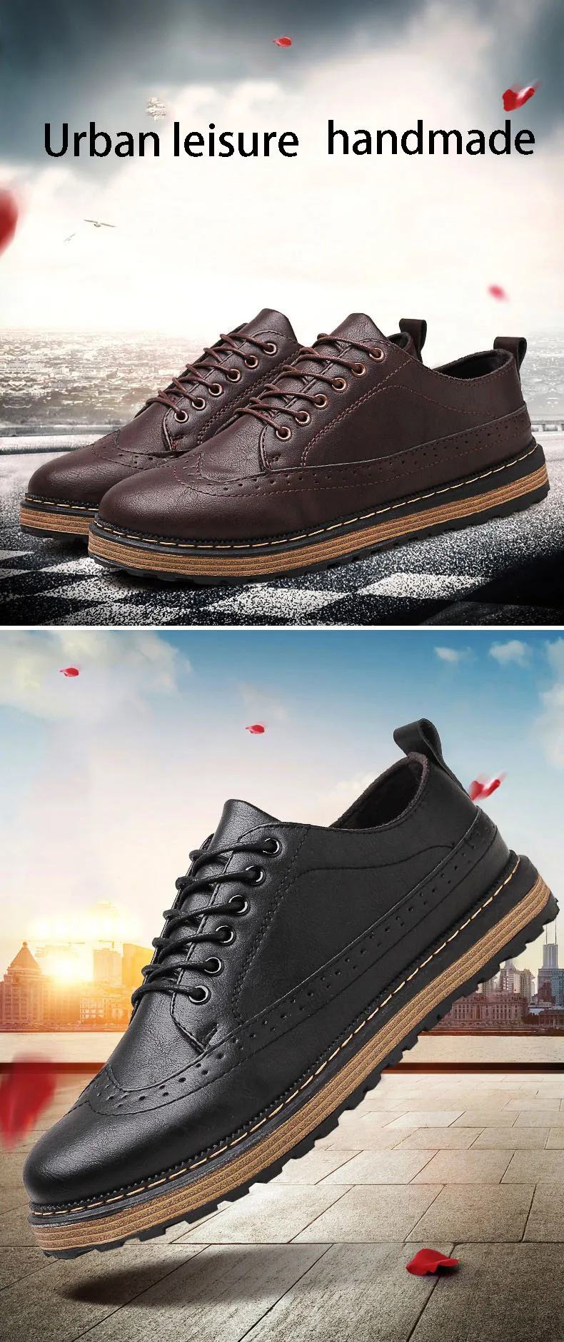 Black Gray Brown Men's Leather Dress Shoes Business Casual Comfort Men's Office Lace Men Oxford Shoes XL 39-44 (13)