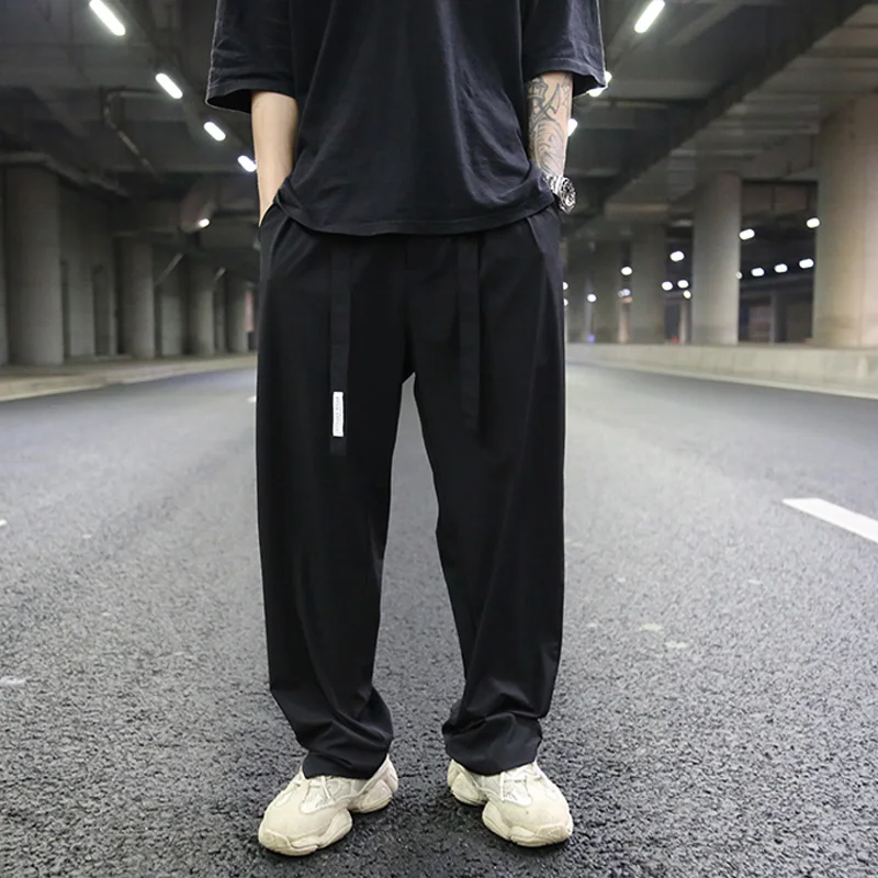 Новая однотонная мульти уличная одежда с карманом брюки мужские брюки для хип-хопа Повседневная Верхняя одежда прямые Слаксы длинные брюки Pantalones Hombre
