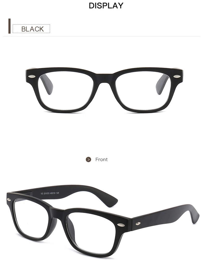 Очки для чтения для мужчин и женщин, модные очки для дальнозоркости HD, линзы из смолы, очки для дальнозоркости RB, брендовые стильные квадратные очки для чтения, диоптрий 1 1,5 2