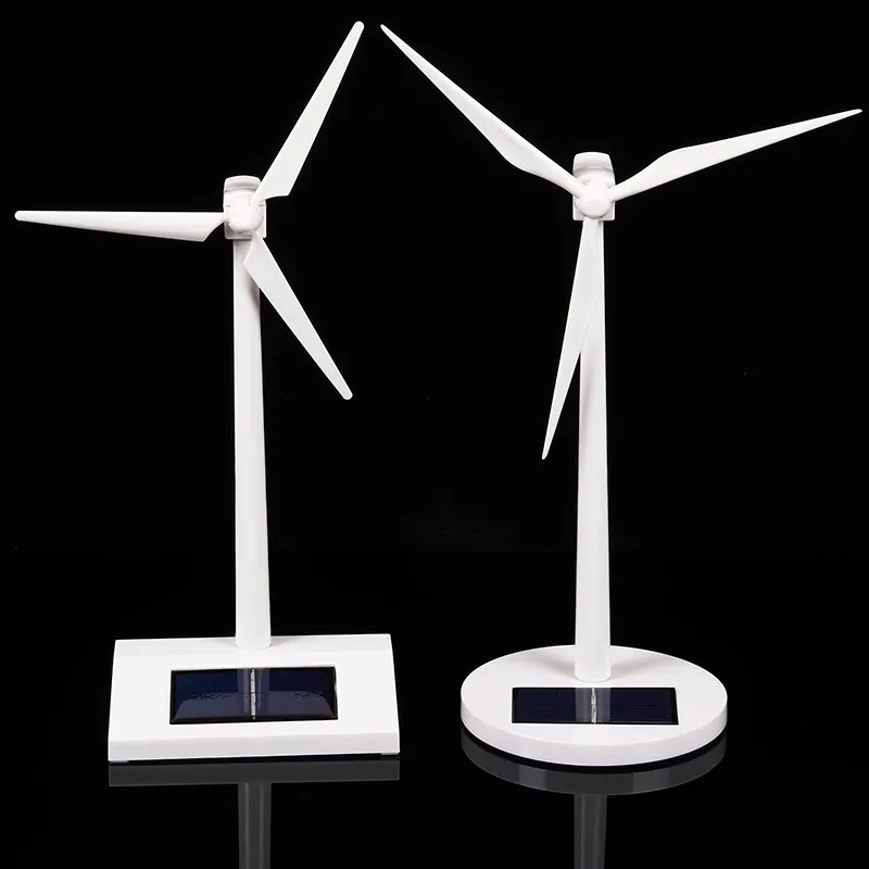 Science Toy Desktop Solar Windmill Model Solar Powered Rotating Base