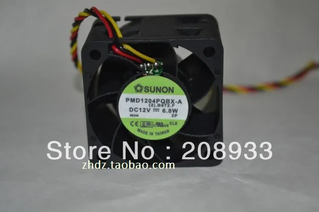 

For Original SUNON 4028 1U server PMD1204PQBX-A 4CM 12V 6.8W+cooling fan