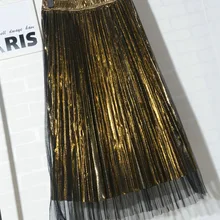 Модная металлическая сетчатая юбка Женская Осень Зима новая Корейская версия металлической блестящей плиссированной юбки в длинной юбке