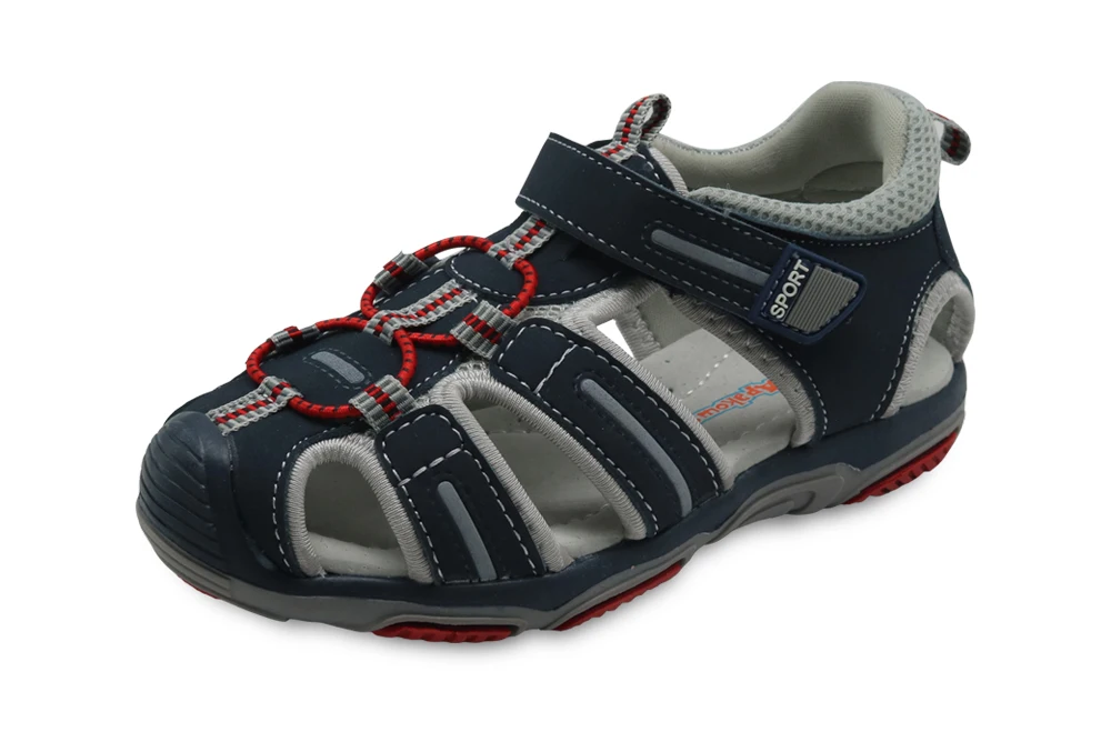 Apakowa/летние пляжные сандалии для мальчиков; детская обувь с закрытым носком и супинатором для малышей; Детские классические спортивные сандалии для мальчиков