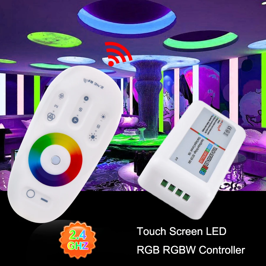 EeeToo сенсорный экран LED RGB/RGBW контроллер 2 4G DC 12 24V Беспроводной RF пульт