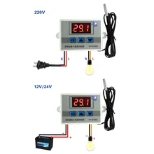 220 в 12 В 24 в цифровой светодиодный терморегулятор Термостат переключатель зонд Sens Q17 Прямая поставка