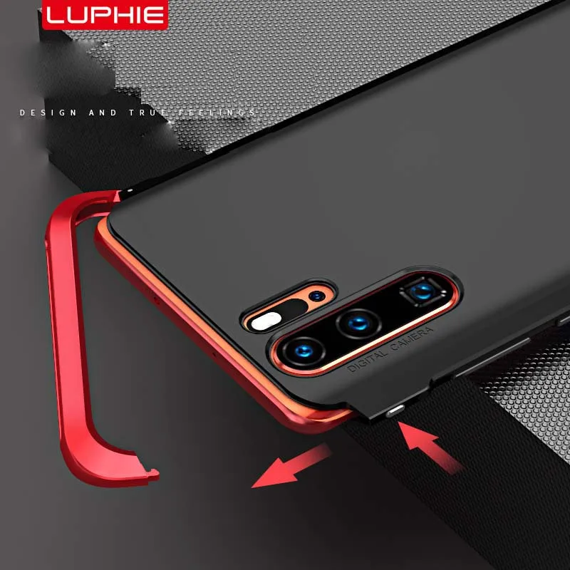 Чехол Luphie, роскошный противоударный Жесткий ПК Алюминиевый противоударный чехол для huawei P30 Pro P30, защитный чехол, металлический чехол KS0234