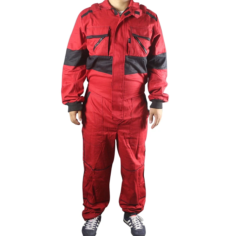 

Work Coveralls Welding Fireproof Work Clothing Long Sleeve Overalls For Worker Repairman Machine Auto Repair Factory Uniforms