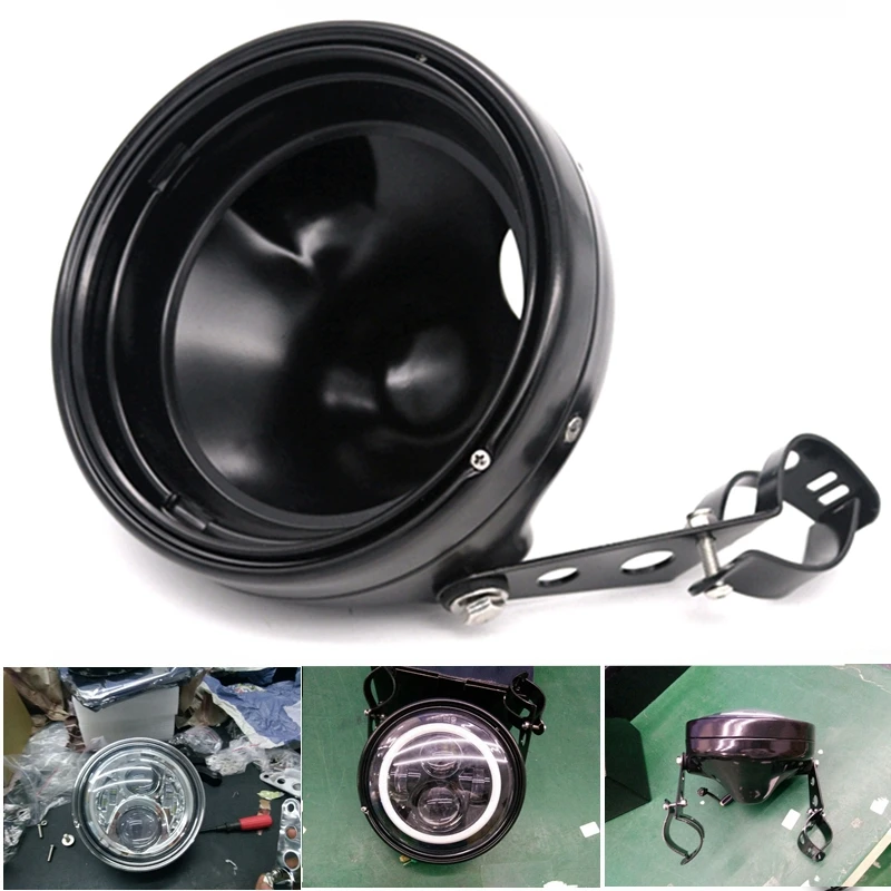 Корпус для фар мотоцикла ковш Монтажный Кронштейн Yamaha Honda Suzuki 7 дюймовые