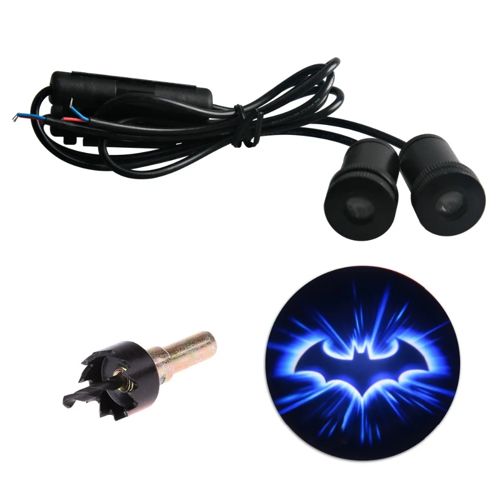 2pcs Batman Logo Car Door Light LED Laser Light Bulb LED Ghost Shadow