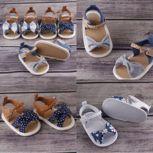 Infant Baby Girl Kids Summer Sandal Bowknot Soft Sole Shoes Prewalker Shoes