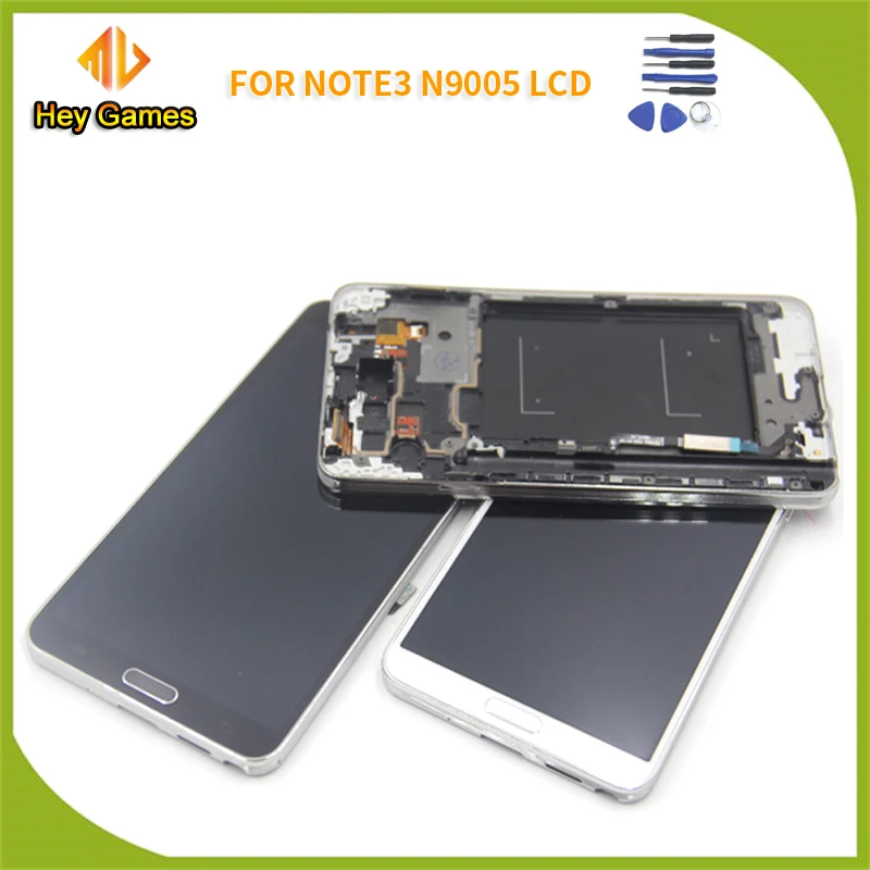 ЖК-дисплей с высоким экраном для samsung Galaxy Note 3 Note3 N9005, ЖК-экран с сенсорным дигитайзером в сборе с рамкой Note III N9005 lcd