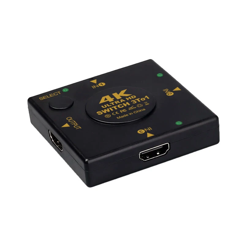 JCKEL HDMI 3 порта сплиттер 4K HDR переключатель коробка Видео Селектор Мини Переключатель концентратор адаптер для DVD HDTV Xbox PS3 PS4 STB проектор
