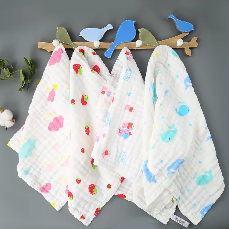 Baby Towel Cotton 6 layers Gauze Newborn Infant Toddler Face Towel Hand Bathing Bibs Handkerchief Children Soft Towel 25*50cm