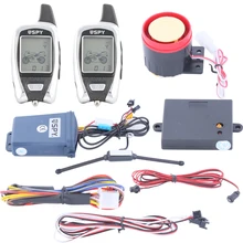 EASYGUARD LCD display two way motorcycle alarm system microwave sensor remote engine start shock warning DC