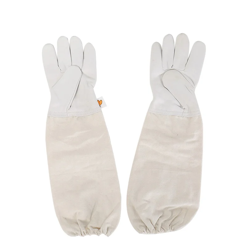 Перчатки для пчеловодства, защитные перчатки из козьей кожи с длинными рукавами, вентилируемые профессиональные перчатки для пчеловодства