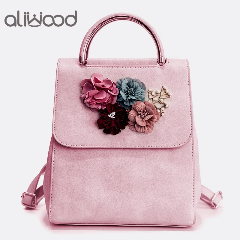 

Aliwood Female Floral Backpacks Embroidered Women Rucksack Backpack for Teenage Girls School Bags Shoulder Bags Mochila Feminina